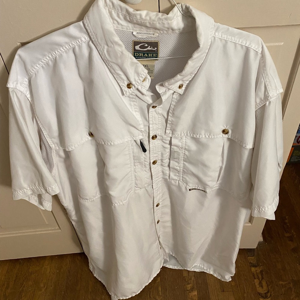 Drake waterfowl button down short sleeve